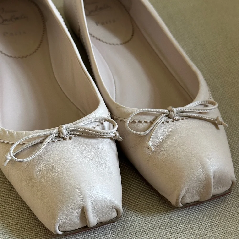 Christian Louboutin Mamadrague Ballet Flat in Leche (ballet pink) sz 41 worn 4x - Picture 6 of 13